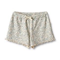 Wheat rib shorts Gertrud - Sandshell mini flowers